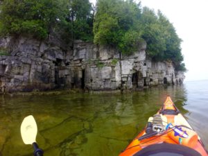 paddling toward the Niagara Escarpment