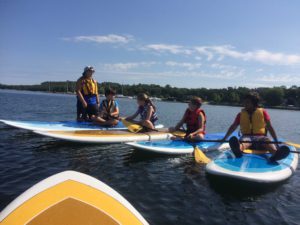 camp confidence paddle boarding