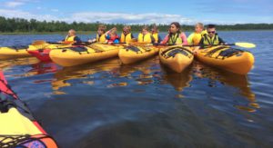 school group kayak trip