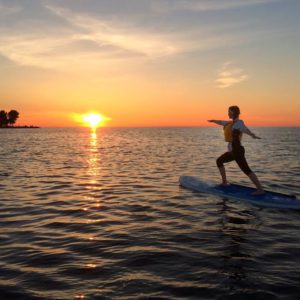 paddle board yoga