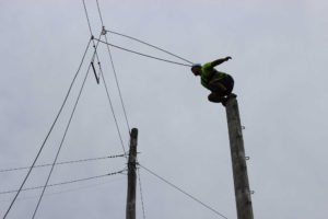 leaping off of the pamper pole