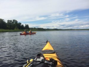 kayaking down the Mink River