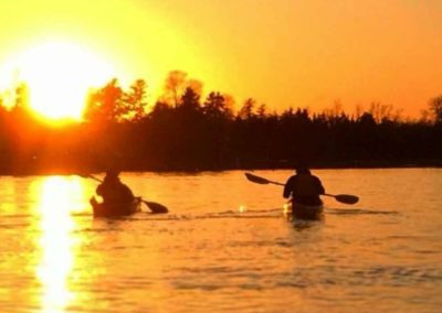 kayaking off into the sunset