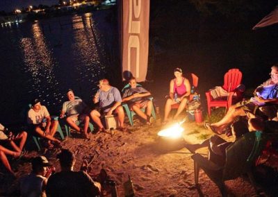 Kayak bonfire social