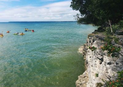 kayakers on Lake Michigan