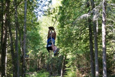 zip line in the trees