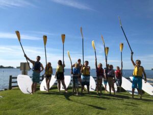 kids camp paddle board