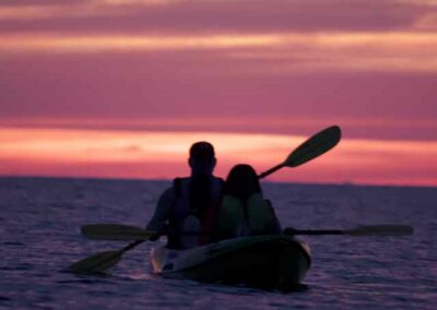 beautiful sunset kayak tour