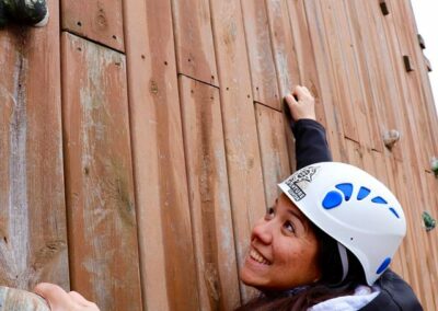 woman climbing