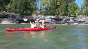 women kayaking